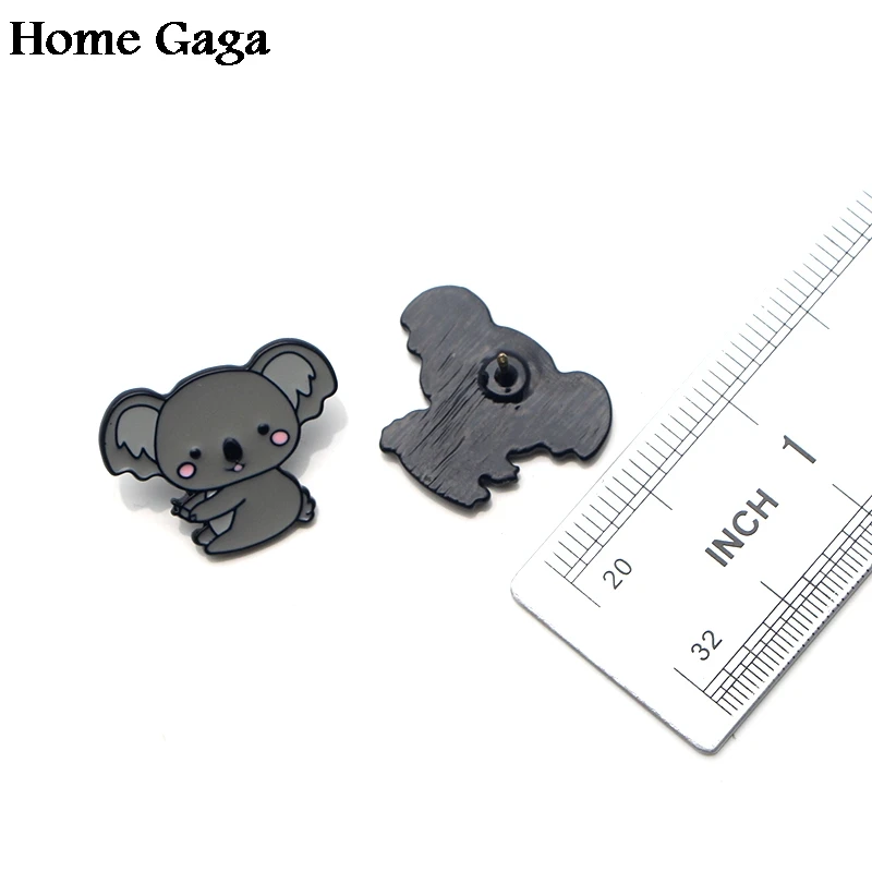 Homegaga Koala медведь сделай сам цинковый галстук мультфильм забавные булавки рюкзак