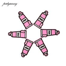 10 шт. розовый зубная паста Parches вышитые железа на патчи для Костюмы DIY Одежда в полоску наклейки для одежды пользовательские значки