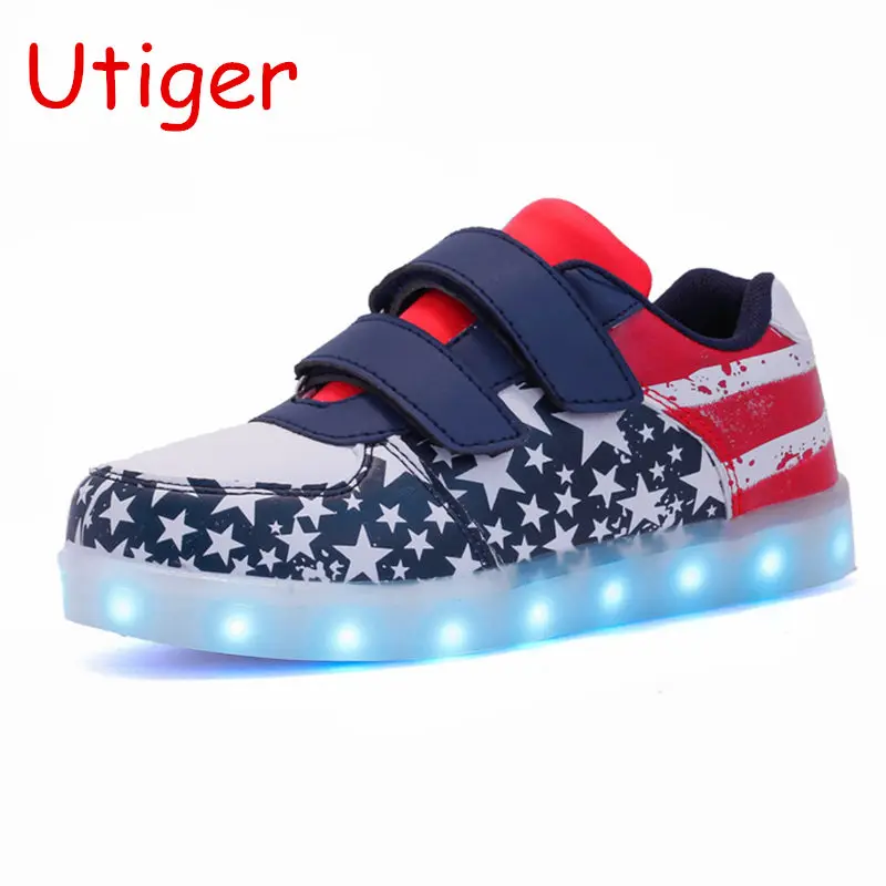 

Kids Girl Boy Glowing Shoes Children Boy Sneakers Lighted Shoes Luminous USB Charging Kids shoes With Light Children Sneaker