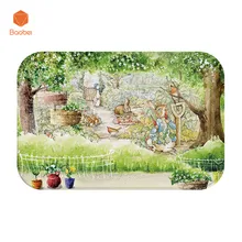 3D Кролик Zoo Thicking коралловый флис коврик для прихожей для кухни, ванной, туалета Нескользящие Коврики для пола коврик против скольжения