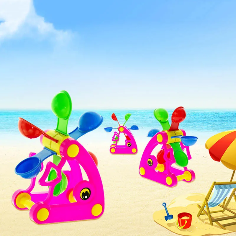 1 шт. Симпатичные мельница Waterwheel Лето играть песок игрушки воды плавательный бассейн для купания пляжные вечерние ребенка играть Ванна