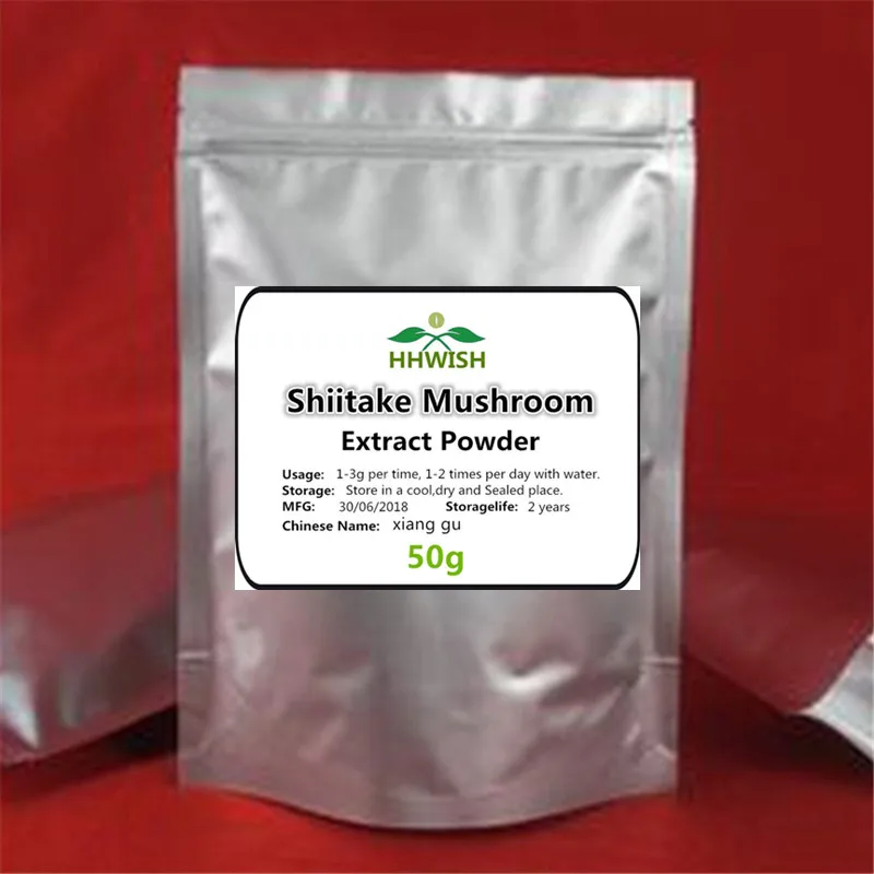 

50g-1000g 100% Pure Shiitake Mushroom Extract Powder,Lentinus edodes,xiang gu ,High quality Free shipping