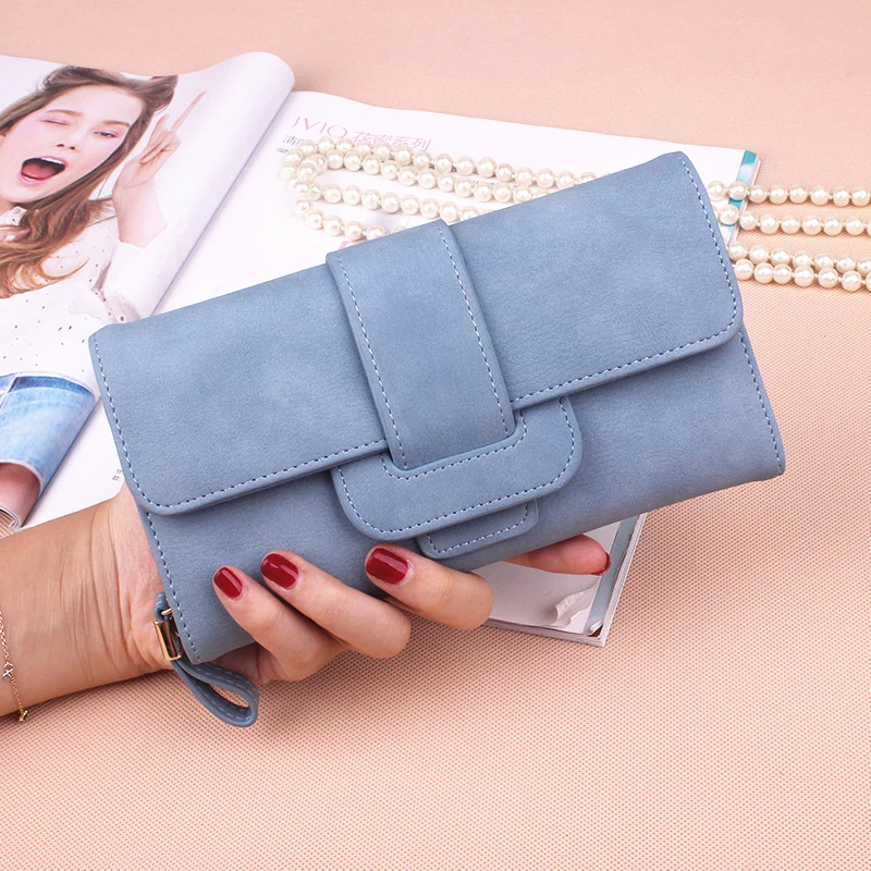 

Women wallet zipper purse wallet clutch card holder long cheque wallet lady travel versatile portefeuille femme cartera mujer