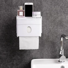 Водонепроницаемый ящик для салфеток для ванной комнаты пластиковый держатель для туалетной бумаги склад-хралилище подставленное к стене коробка раздатчик салфеток Органайзер