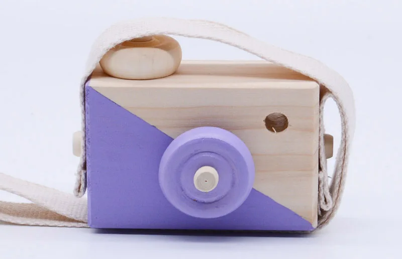Милый скандинавский стиль Висячие деревянные камеры игрушки ребенок безопасный Природный развивающие игрушки модный дом фотография