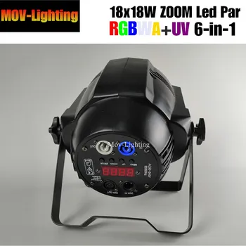 

6pcs/lot led bar stage led par light / rgbwa+uv 6 in 1 led stage light / 18x18W led par light zoom