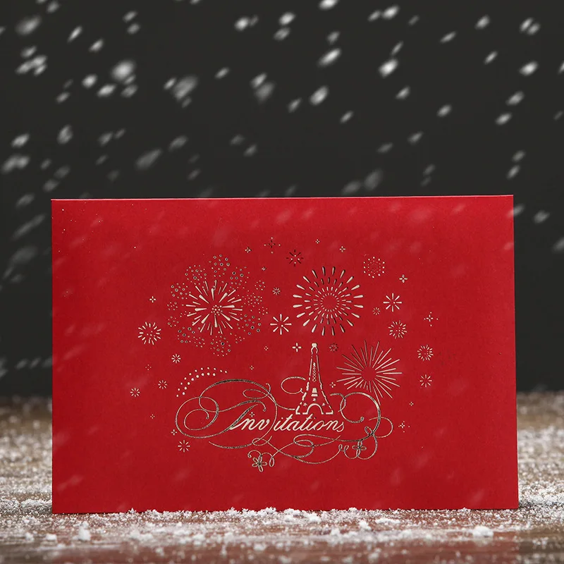  (100 piece/lot)LEISO Brand 3D Laser Cut Handmade Flower Heart Eiffel Tower Invitation Card Wedding  - 32815697571