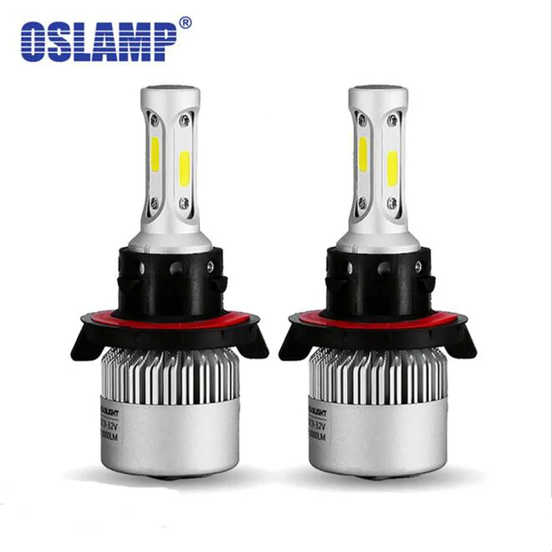 

Oslamp Led COB Chips Car External Head Bulbs Led H13 Headlight Auto Styling Refitment 6500K Driving Fog Lamp Hi-Lo Beam 12V 24V