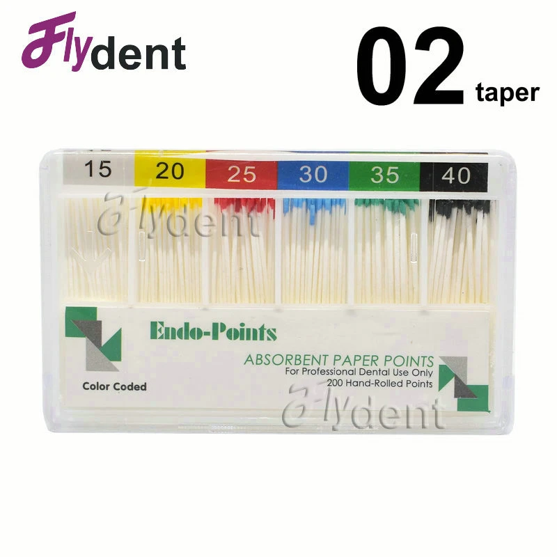 Dental Material Paper Points 02 Taper Endodontic Instrument For Root
