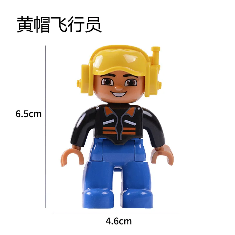 Big Size Action Figures City Princess Pirate Policemen Family Series Building Blocks Compatible Brand Duploes Education Toys