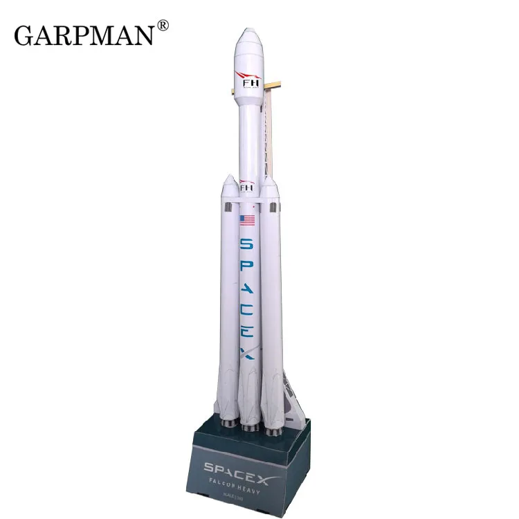 42 см 1: 160 SpaceX Falcon Heavy-duty Rocket 3D бумажная модель головоломка Студенческая рука класс DIY космическая бумага модель игрушка оригами - изображение