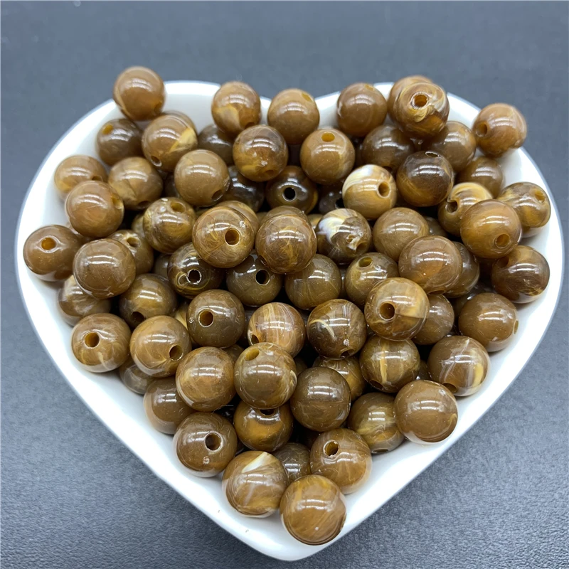6mm 8mm 10mm Acrylic Spacer Beads Round Loose Cat's Eye Beads For Jewelry Making DIY Bracelet Necklace Accessories 
