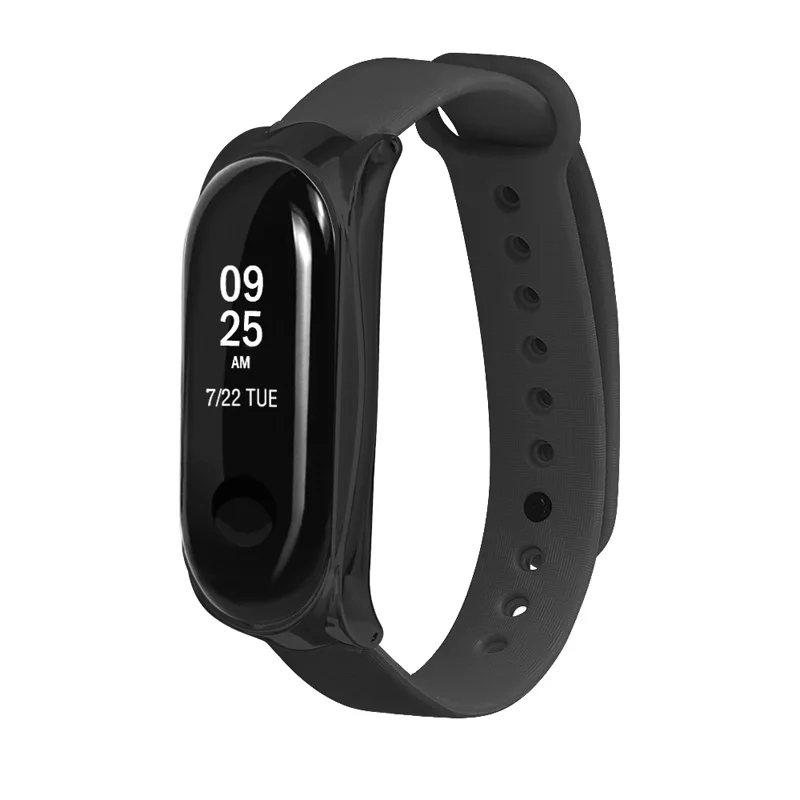 TPE Ремешок Браслет Ремешок с металлическим чехлом для Xiaomi Mi Band 3 WIF66