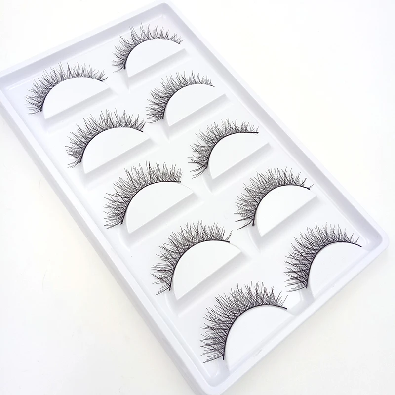 

5 Pairs Handmade Natural Criscross Cruelty False Eyelashes Eye Makeup Tools S22 Fashion Eyelash Set Makeup Beauty Women Gift