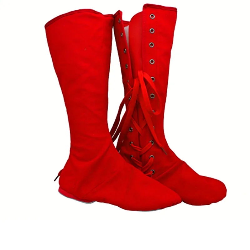 

women's cloth chinese mongolian dance boots minority clothing accessories high boots national performance jazz shoes