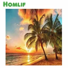 5d пользовательские алмазная живопись набор для картин из алмазов eigen foto вечер на пляже полный квадратный стежок Алмазная вышивка мозаика