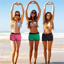 Дизайнерские высоко насыщенные Лоскутные облегающее бикини, сексуальный бюстгальтер для йоги на молнии спереди/шорты, разноцветная Спортивная лайкра, Женский плавательный костюм/низ