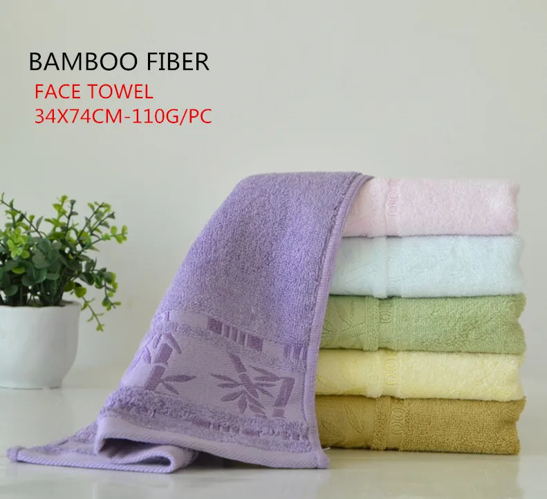 100 Bamboo Super comfortable Pretty pattern fiber face towel High