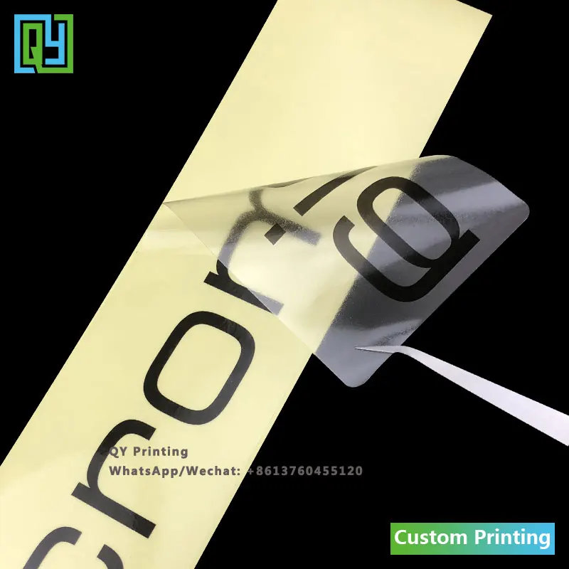 100pcs 280x80mm 사용자 정의 인쇄 럭셔리 레이블 세제 화장품 포장 인감 투명 스티커에 대 한 투명 한 레이블