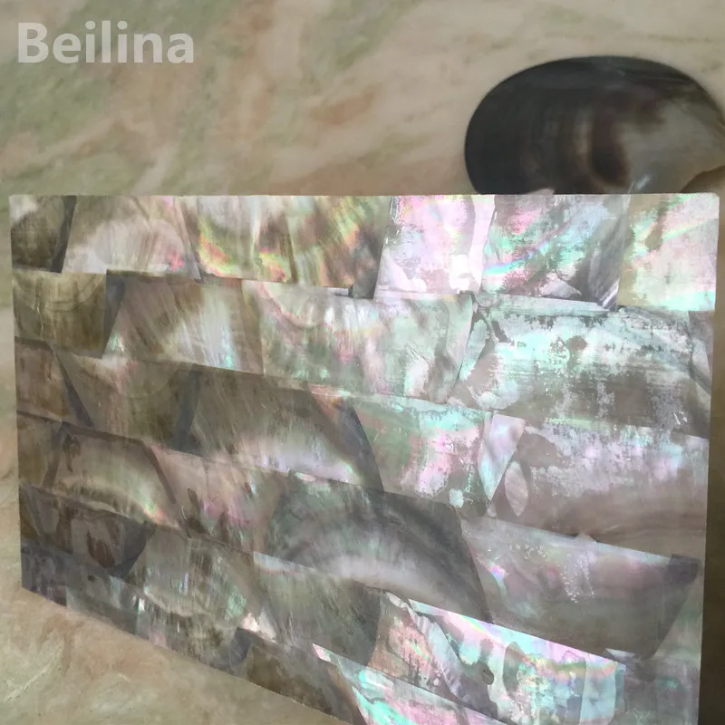 

Natural black mother of pearl shell sheets black MOP laminated for and furniture inlay home Crafts decoration materials