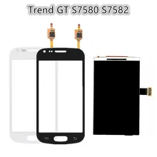 Замена для samsung Galaxy Grand GT S7580 S7582 ЖК-экран и передний сенсорный экран дигитайзер объектив Запасные части