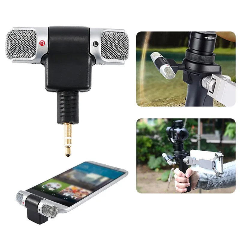 

New Professional Wireless Stereo External Microphone Mic External Wireless Microphone For DJI Osmo Handheld Gimble 4K Camera