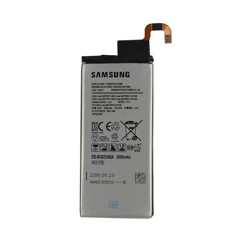 Оригинальный аккумулятор для Samsung GALAXY S6 Edge G9250 EB BG925ABA G925F G925K G925S G925A G925 G925L 2600