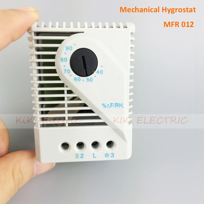 

Mini Mechanical Humidity Controller .Small Hygrostat DIN 35 Mounted type MFR 012 Suit for Electric Cabinet or Enclosure