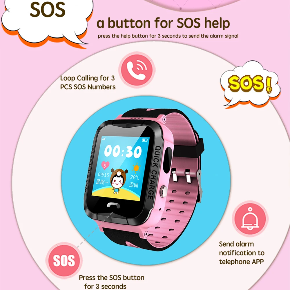 V6G Детские Смарт часы GPS позиционирование телефона детские телефон SOS дети