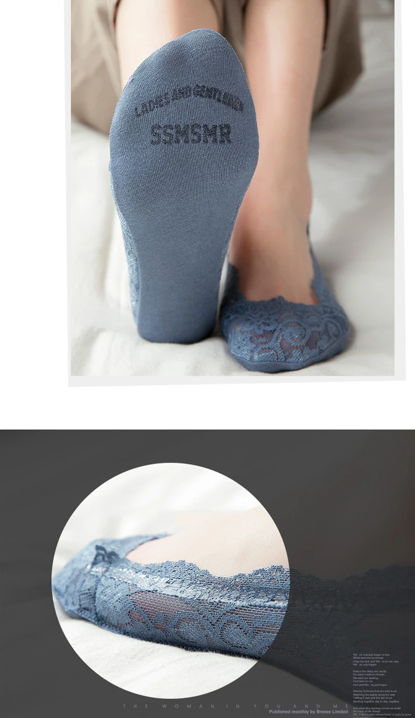 5 пар невидимых нескользящих носков женские тапочки для девочек короткие кружевные короткие дышащие носки летние носки Meias