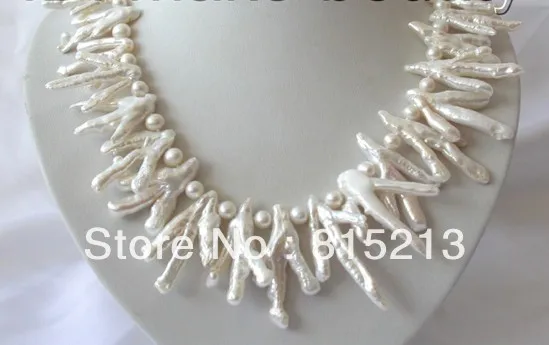 

ddh00562 classic huge 40mm baroque white reborn keshi freshwater pearl necklace