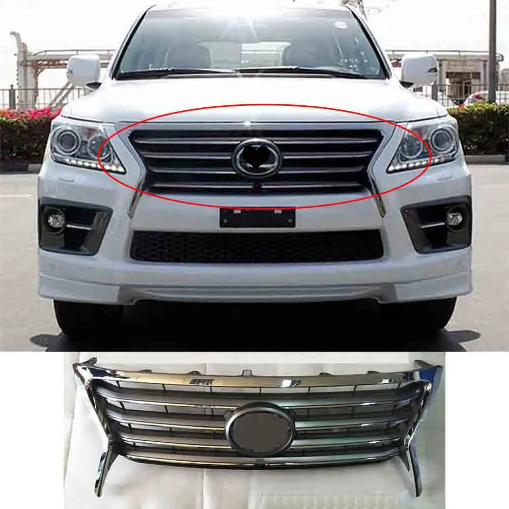 

ABS Front Grille Around Trim Racing Grills Trim for Lexus LX570 LX460 2012-2015