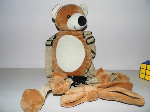 Приятель для того, чтобы держать 2-в-1 Детские накладной Рюкзак Детские поводья для От 1 до 3 лет вокруг - Цвет: Brown Bear