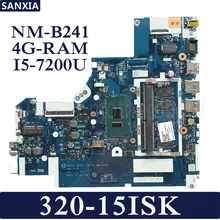 KEFU DG421 DG521 DG721 NM-B241 Laptop motherboard for Lenovo 320-15ISK Test original mainboard 4G-RAM I5-7200U