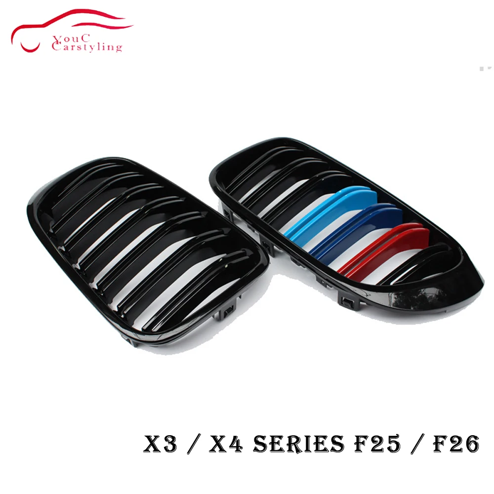 Трехцветная Передняя решетка для BMW X3 F25 facelift X4 F26 2014 2018|Гоночные решетки| |