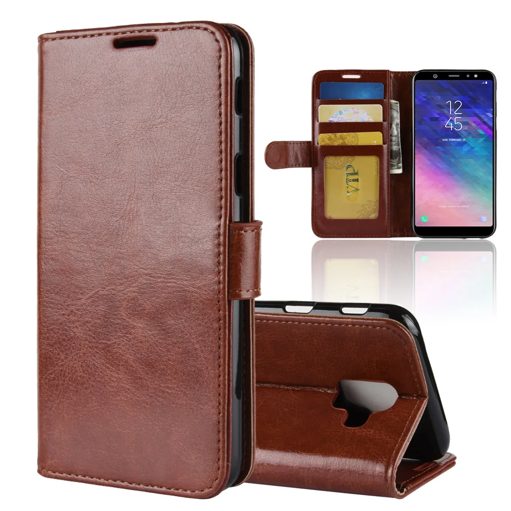 A6 (2018) Case for Samsung Galaxy A6 Cases Wallet Card Stent Book Style Flip Leather Protect Cover black A600 SM A600FN A6-2018 A6 (2018) Case for Samsung Galaxy A6 Cases Wallet Card Stent Book Style Flip Leather Protect Cover black A600 SM A600FN A6-2018
