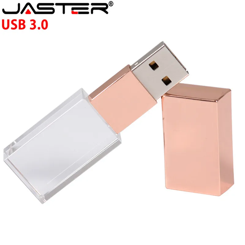 JASTER USB 3,0 модный Кристальный стиль USB флеш-накопитель USB 4GB 16GB 32GB 64GB Подарочный флеш-накопитель cle usb(более 10 шт бесплатный логотип