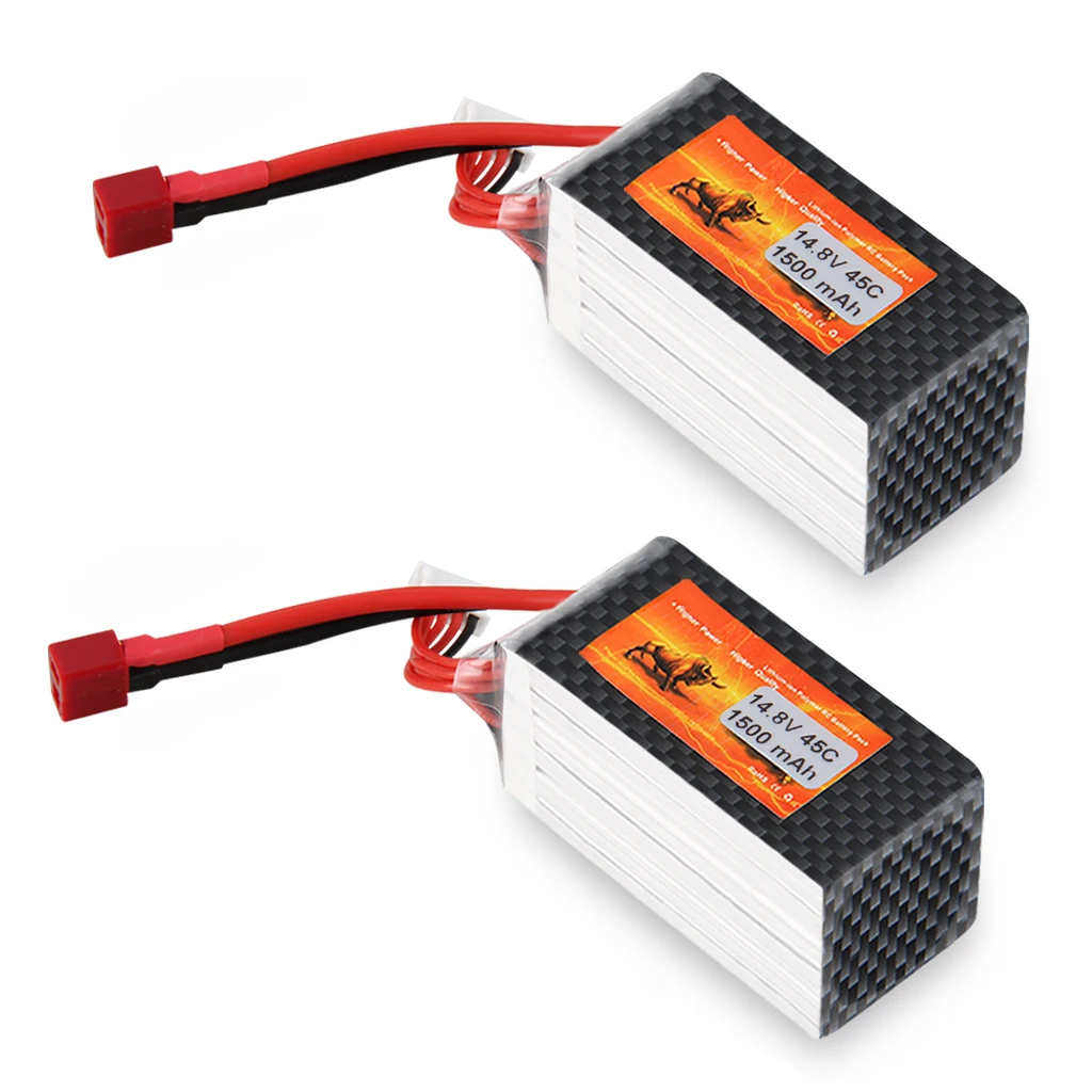 

2X 1500mAh 14.8V 45C 4S LiPo Battery Pack for RC Car Truck Helicopter Airplane