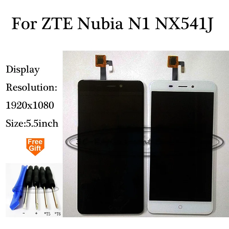 

High Quality 5.5 inch For ZTE Nubia N1 Prague S NX541J LCD Display + Touch Screen Digitizer Assembly Replacement Free Tools