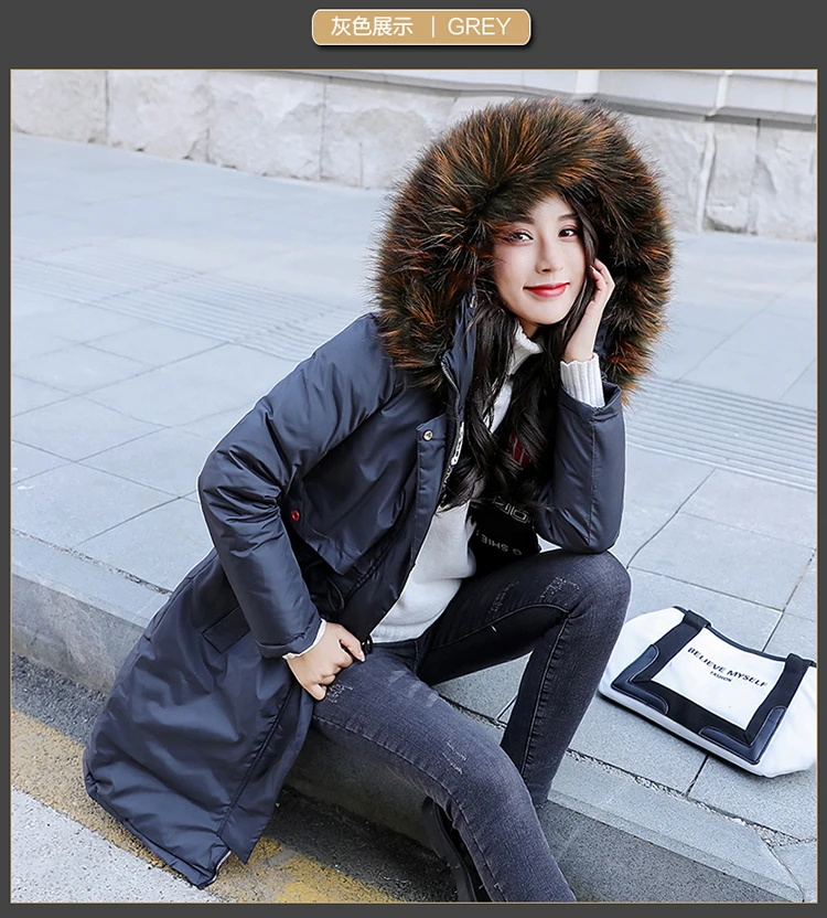 Дешевая новая зимняя горячая Распродажа Женская модная повседневная теплая куртка Женское пальто bisic L239 - Color: Navy Blue