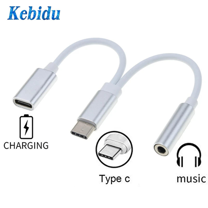 

Kebidu Type-C To 3.5mm Earphone Cable Adapter USB 3.1 USB-C To Double 3.5 AUX Audio Jack Male to Female Wholesale