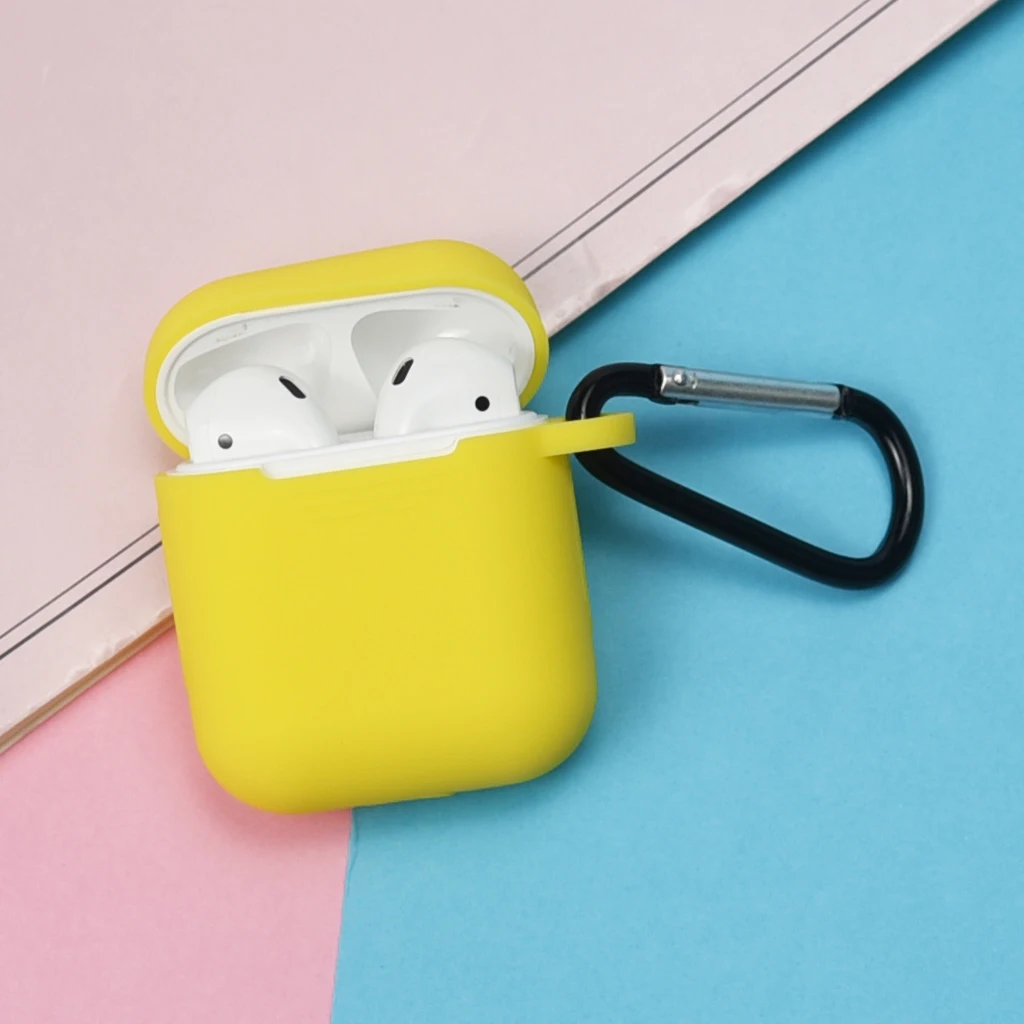 Soft Silicone Skin Case for Apple Airpods Charging Case Protective Cover Air pods Sleeve pouch ShockProof Multi Color 