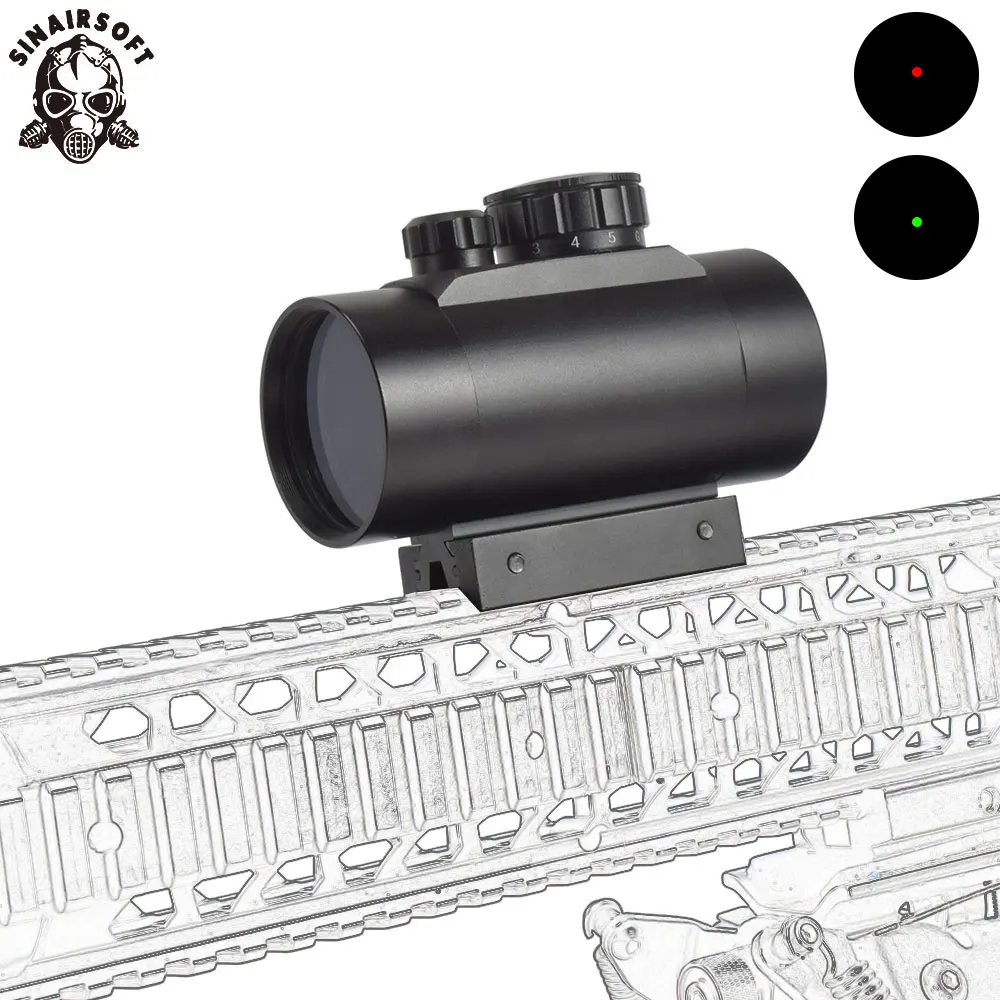 SINAIRSOFT 1x40 красный точечный прицел страйкбола зеленый охотничий 11 мм 20