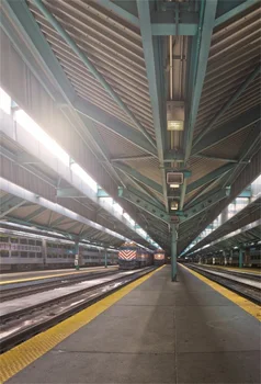 

Laeacco Train Station Subway Corridor Shiny Underpass Scenic Photographic Backgrounds Photography Backdrops For Photo Studio