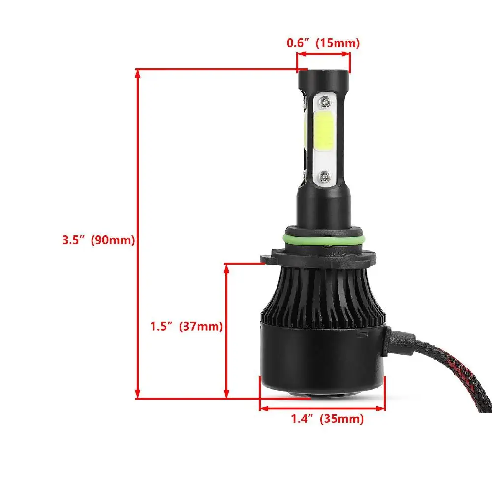Oslamp 100 Вт/заданная величина 10000lm 9006 HB4 светодиодный лампы 4 стороны люмен фары автомобиля COB авто фары светодиодный свет автомобиля 12 v 24 v для FORD/контура