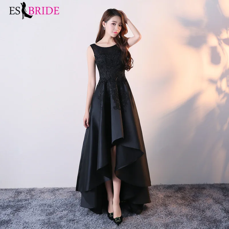 Длинное вечернее платье Vestido De Noche Con, черные вечерние платья для особых случаев, Новое поступление, вечернее платье ES2466