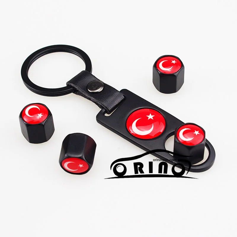 Turkey Flag Car Wheel Tire Valve Cap