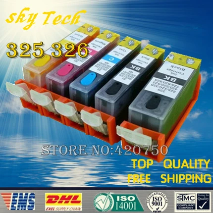 5PK Заполняемые картриджи с полными чернилами для BCI325 BCI326 подходит canon IP4830 IP4930 IX6530