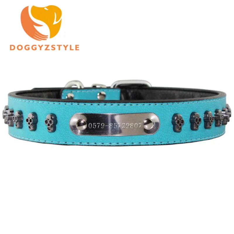 

DOGGYZSTYLE Personalized Custom Pet Dog Collar With Engrave Name Phone Number For Small Dogs For Small Cat tag ID