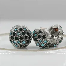 Подходит для браслетов Pandora, безопасные Клипсы из бисера, пробка, кристалл, Европейский с серебряным покрытием, шарм, сделай сам, аксессуары для изготовления ювелирных изделий